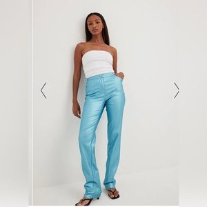 NWT NA-KD shiny coated trousers